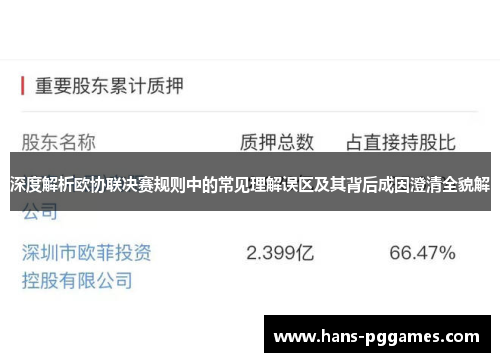 深度解析欧协联决赛规则中的常见理解误区及其背后成因澄清全貌解